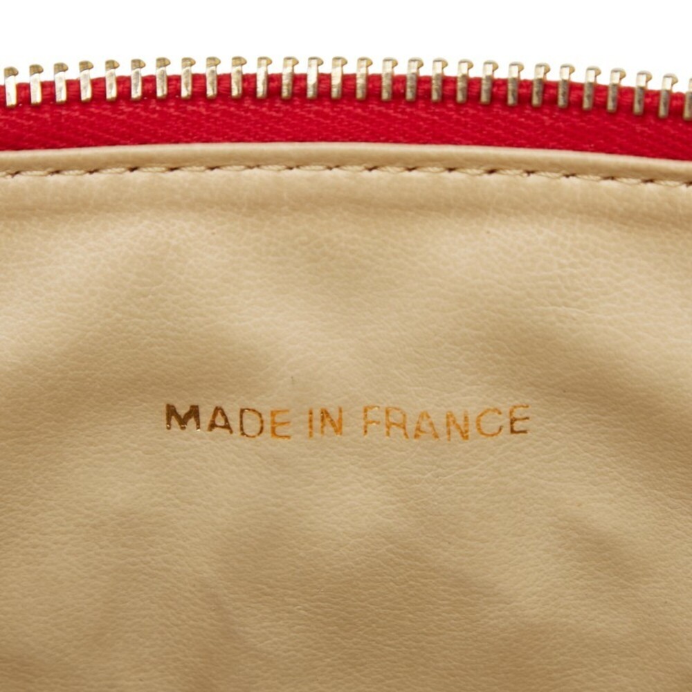 CHANEL Red Caviar Leather Logo Vanity Bag - Picture 13 of 14